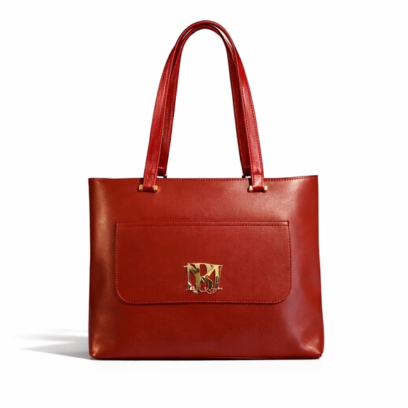 NWT Badgley Mischka 🔥Wine Shoulder Bag with Gold Detail🔥 - Picture 5 of 5